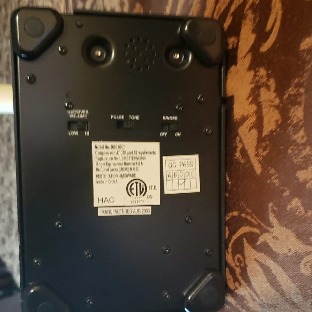 Restoration Hardware Black Vintage Telephone